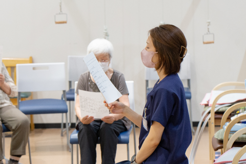 嚥下体操の様子